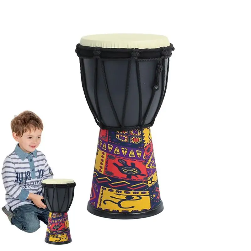 Kids Bongo Hand Drum Handcrafted Vintage Professional Goatskin Easy To Play Goatskin Bongo Drums For Birthday And Children's