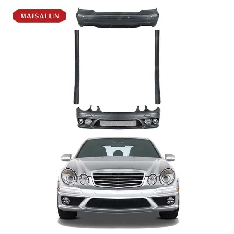 Car Bumper PP Material for Benz E-Class W211 For AMG E63 Body Kit Front Bumper Rear Bumper Side Skirt