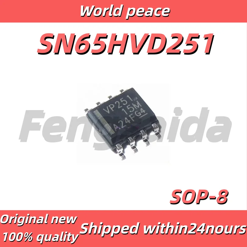 (1-10pcs)100% Brand new original SN65HVD251 SN65HVD251DR Silkscreen VP251 SOP8 Interface Chip