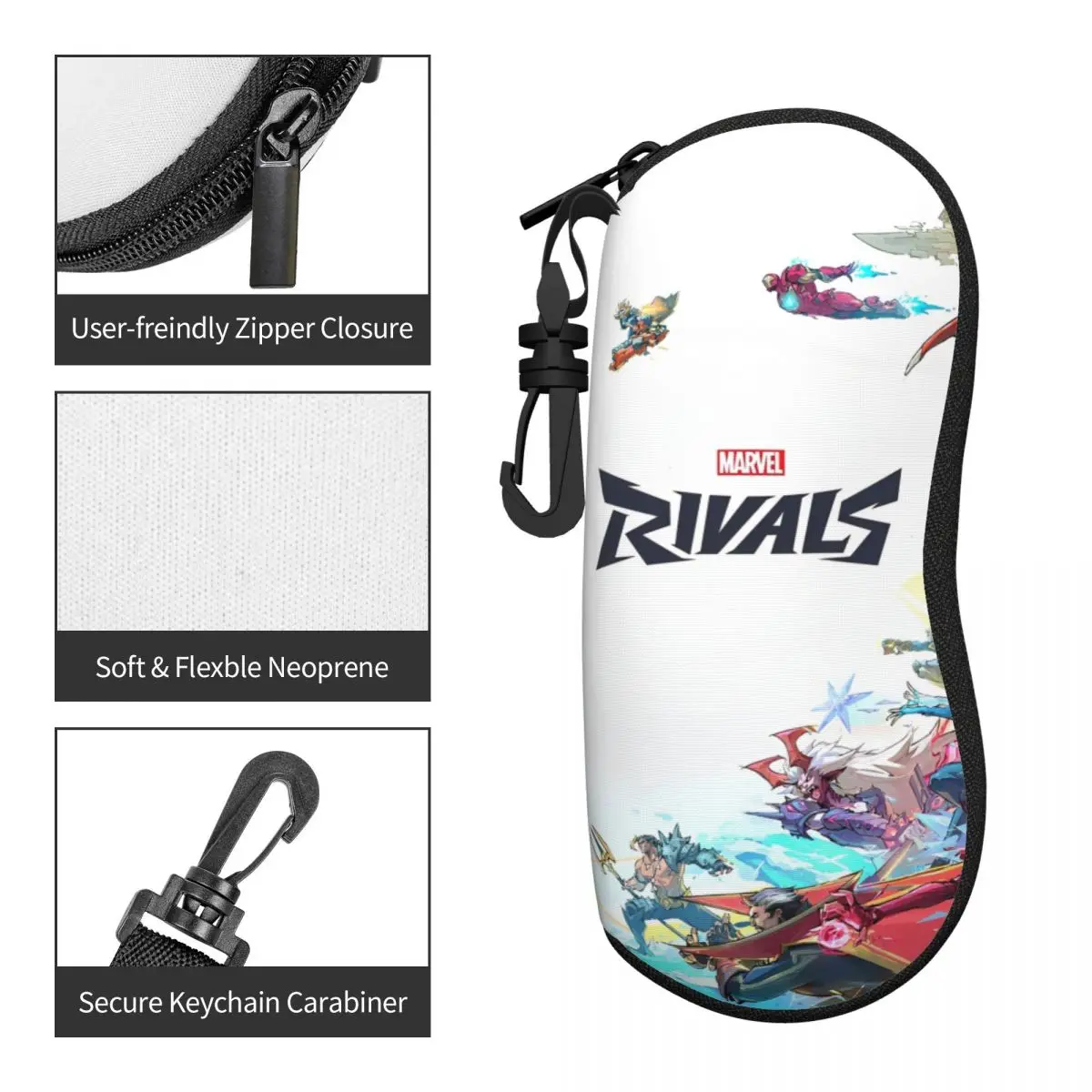 Marvel-Rivals PVP Video Game Glasses Case Portable Characters Cool Glasses Box Ultra Sunglasses Box