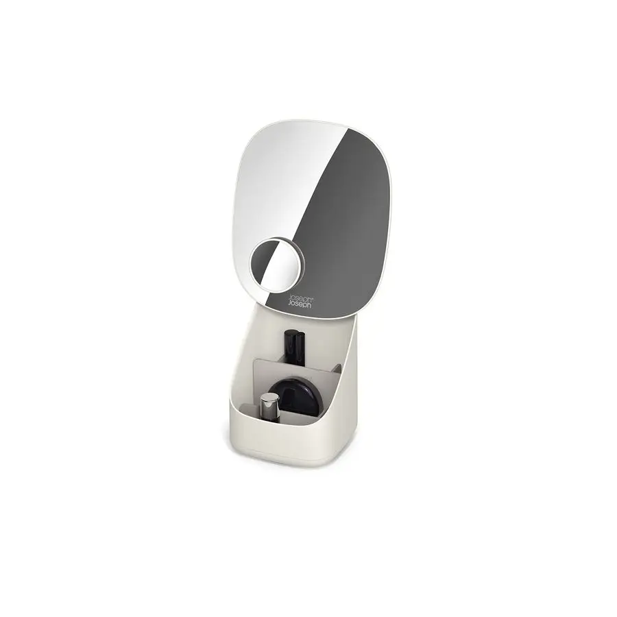 

Органайзер для хранения косметики, большой, с зеркалом, в форме ракушки