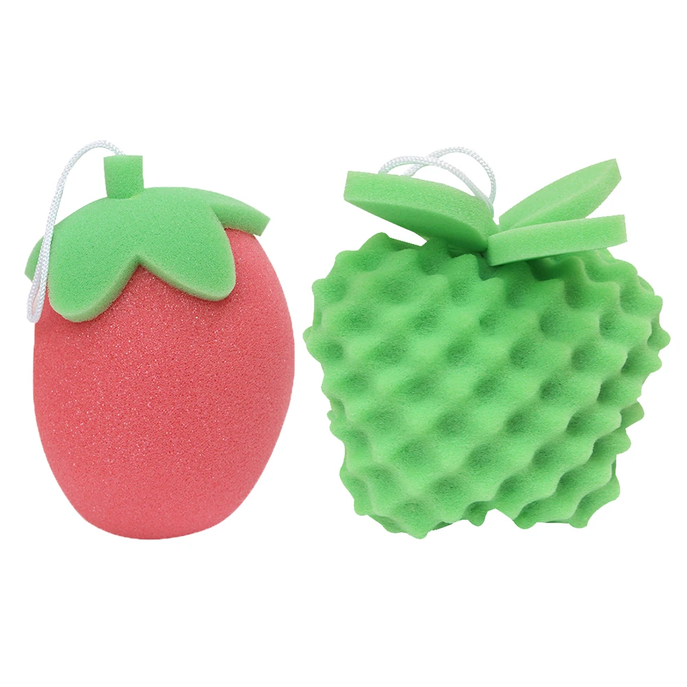 

2 Pcs Baby Scrubber Cartoon Children Baby Body Bath Sponge Body Exfoliating Kids Tool Children Bath Scrubber Shower Cleaning