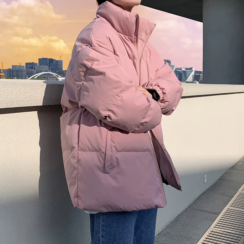 Streetwear Harajuku warme Winter Parkas Männer solide lässige Männer kalte Jacke übergroße Frauen Winter mäntel