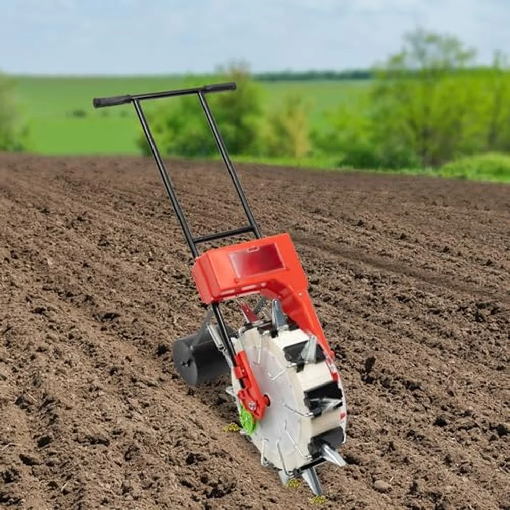 Manual Seed Planter Machine Hand Push Roller Seeder Push Garden Seeder Agricultural Seeds Dispenser for Corn Soybean