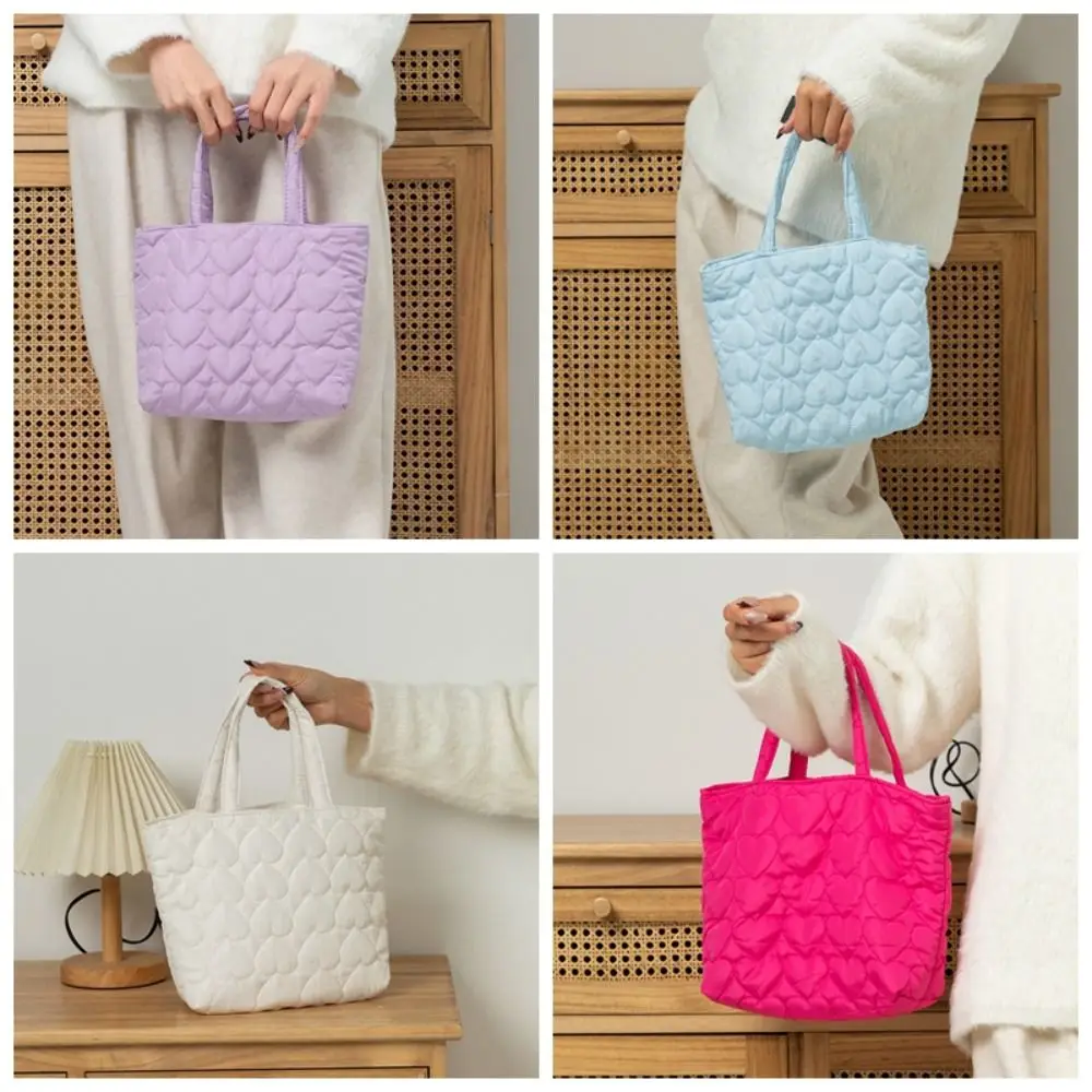 Fashion Cotton Handbags Lovly Quilted Tote Clutch Purse Shopping Bags Daily