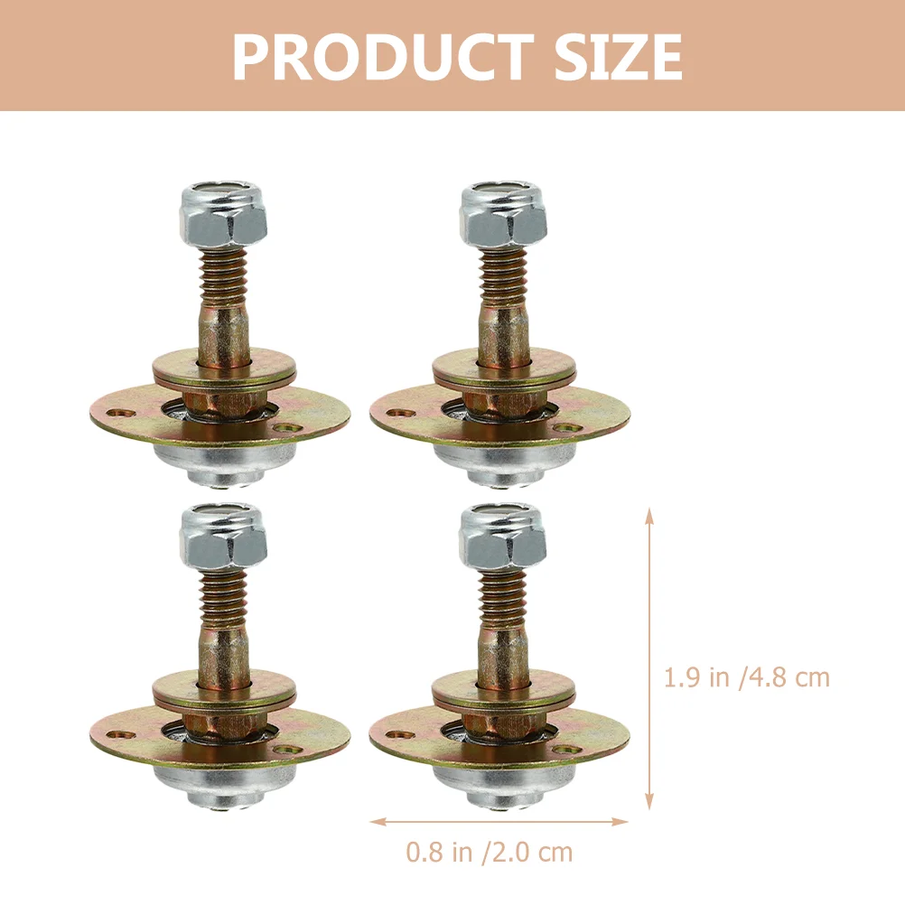 4 Pcs Rocking Chair Bearing Part for Lounge Indoor Accessories Screws Chairs Connecting Fitting Furniture Pad Hardware