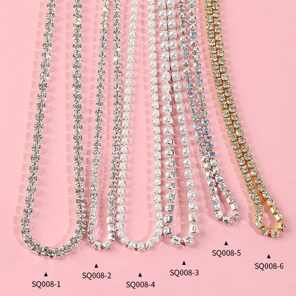 10/20/30PCS Nail Claw Drill Chain Super Sparkling Rhinestone Customizable Women Nail Accessories Nail Decorations