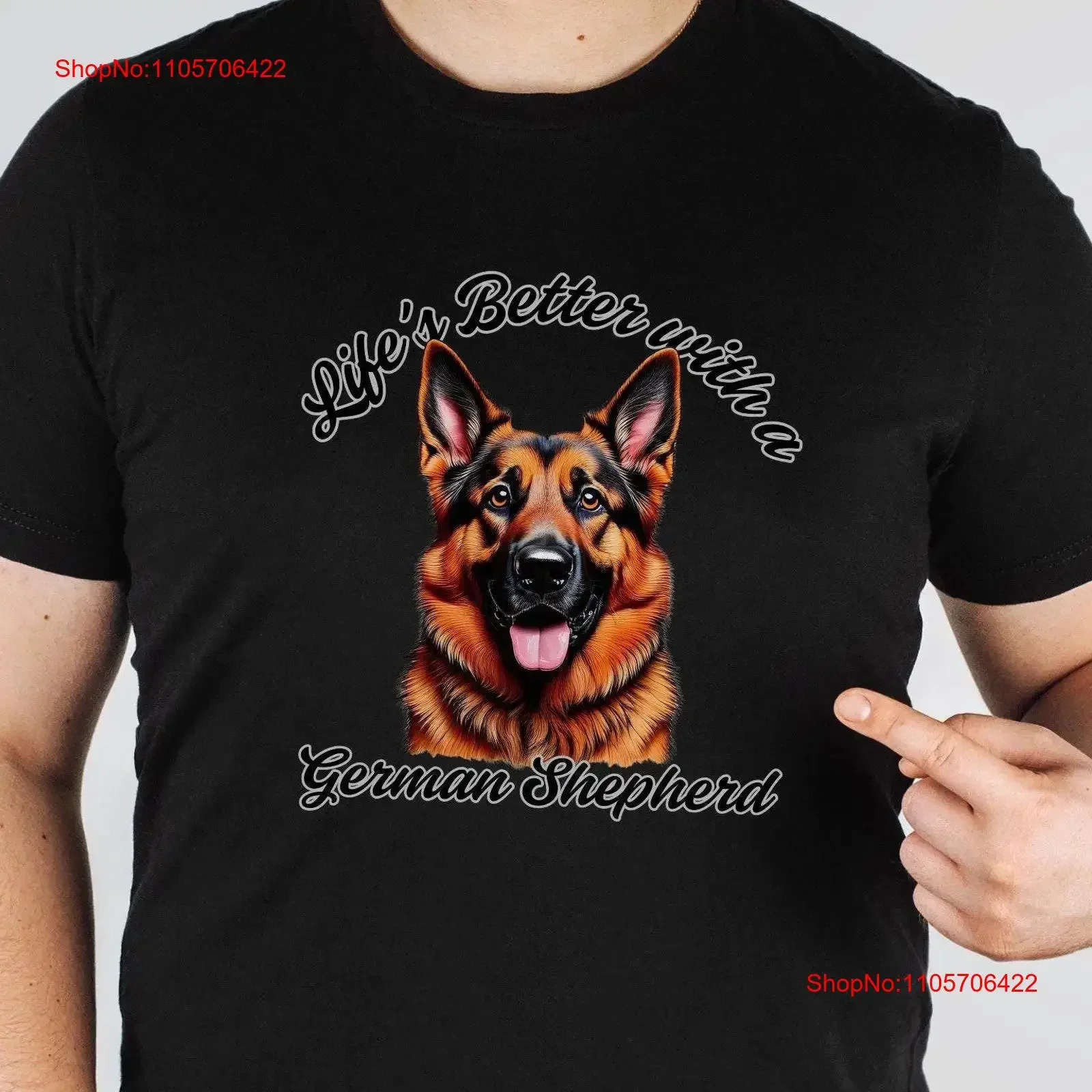 German Shepherd T Shirt Dog Lover Life's Better with a Alsatian Pet Mom Idea vintage Washed Stretched fashion Soft
