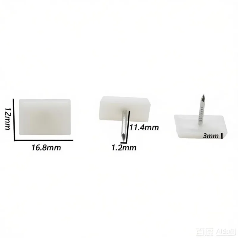 40Pcs Furniture Feet Nail, Plastic Square Chair Glides Sliders - for Chairs Sofa Furniture Sliders Protector Pad, White