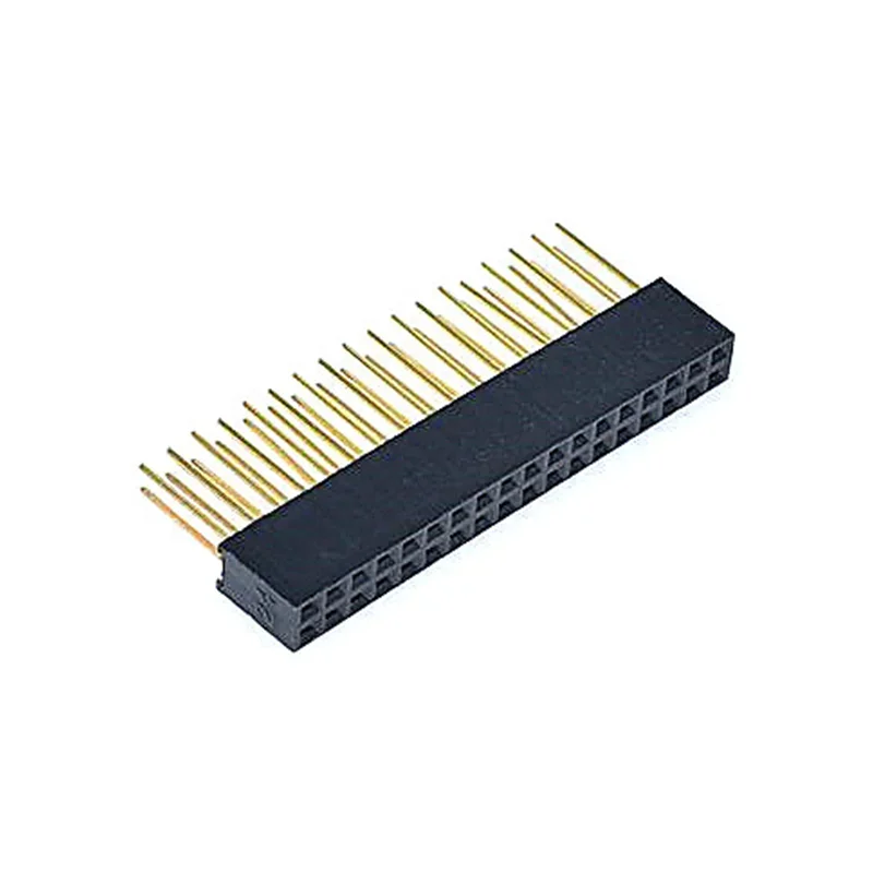 10PCS 2.54mm Single Double Row Female Long pins 11mm PCB Board Pin Header Socket Connector 2~20PIN For Arduino  Connector Socket