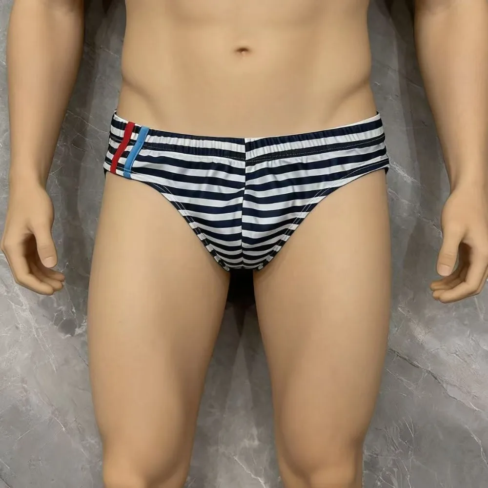 Japanese style swimming trunks men's nylon color matching hot spring swimsuit cup anti-light swimsuit10019zb