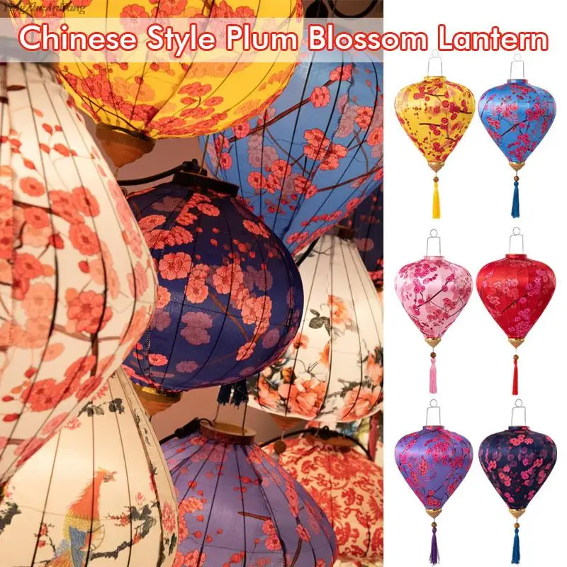 12/14 inch Chinese Ancient Style Silk Cloth Palace Lantern Retro Mid Autumn Wedding Festival Party Outdoor Decor Lanterns