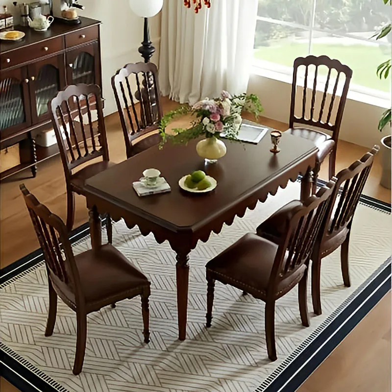 Restaurant Wood Dining Table Kitchen Center Lounge Designer Modern Luxury Dining Table Corner Reception Muebles Home Furniture