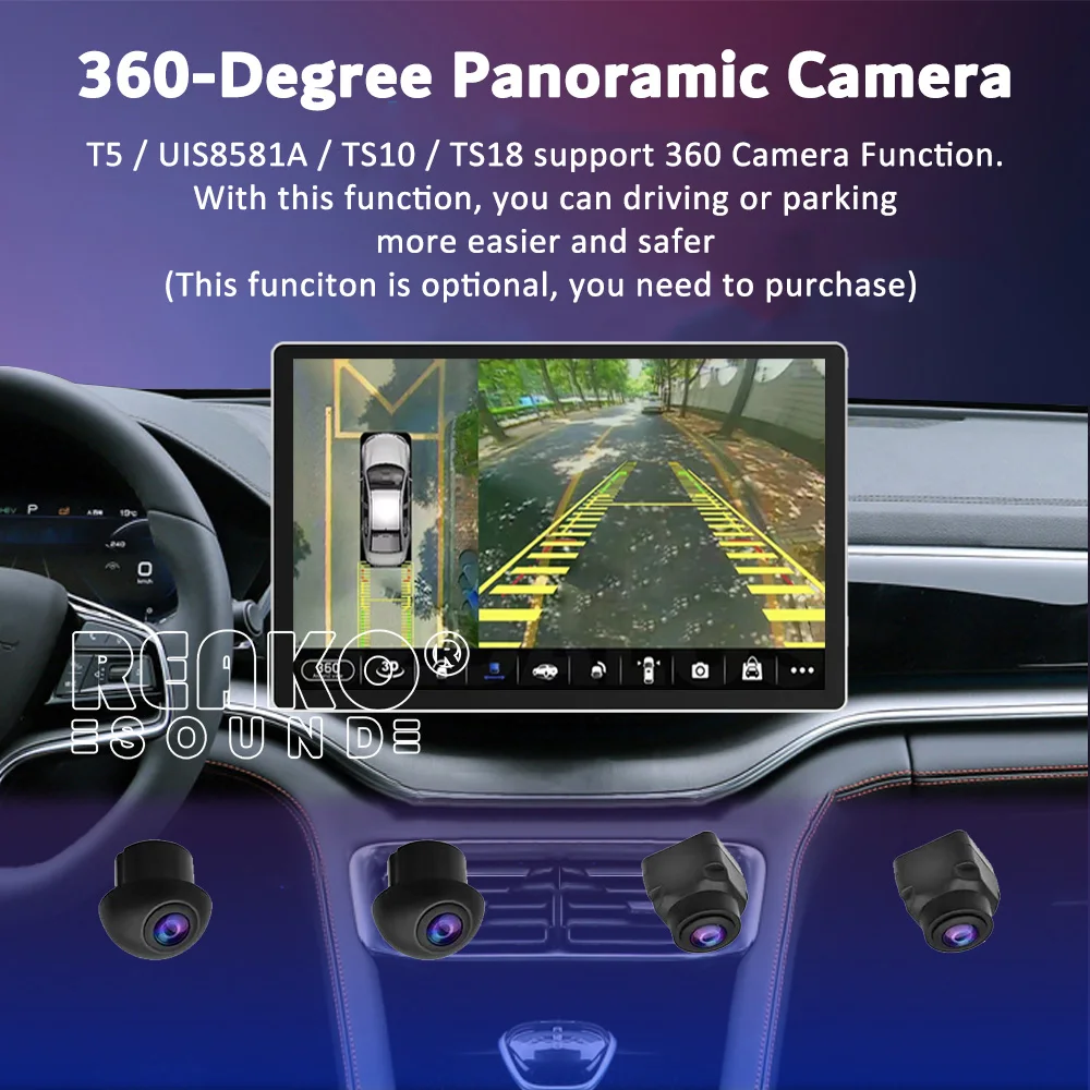 13.1 بوصة 2k شاشة مشغل فيديو السيارة TS10 6 + 128G Carplay QLED شاشة 8 Core CPU 4G GPS 360 وظيفة DVR BT راديو السيارة