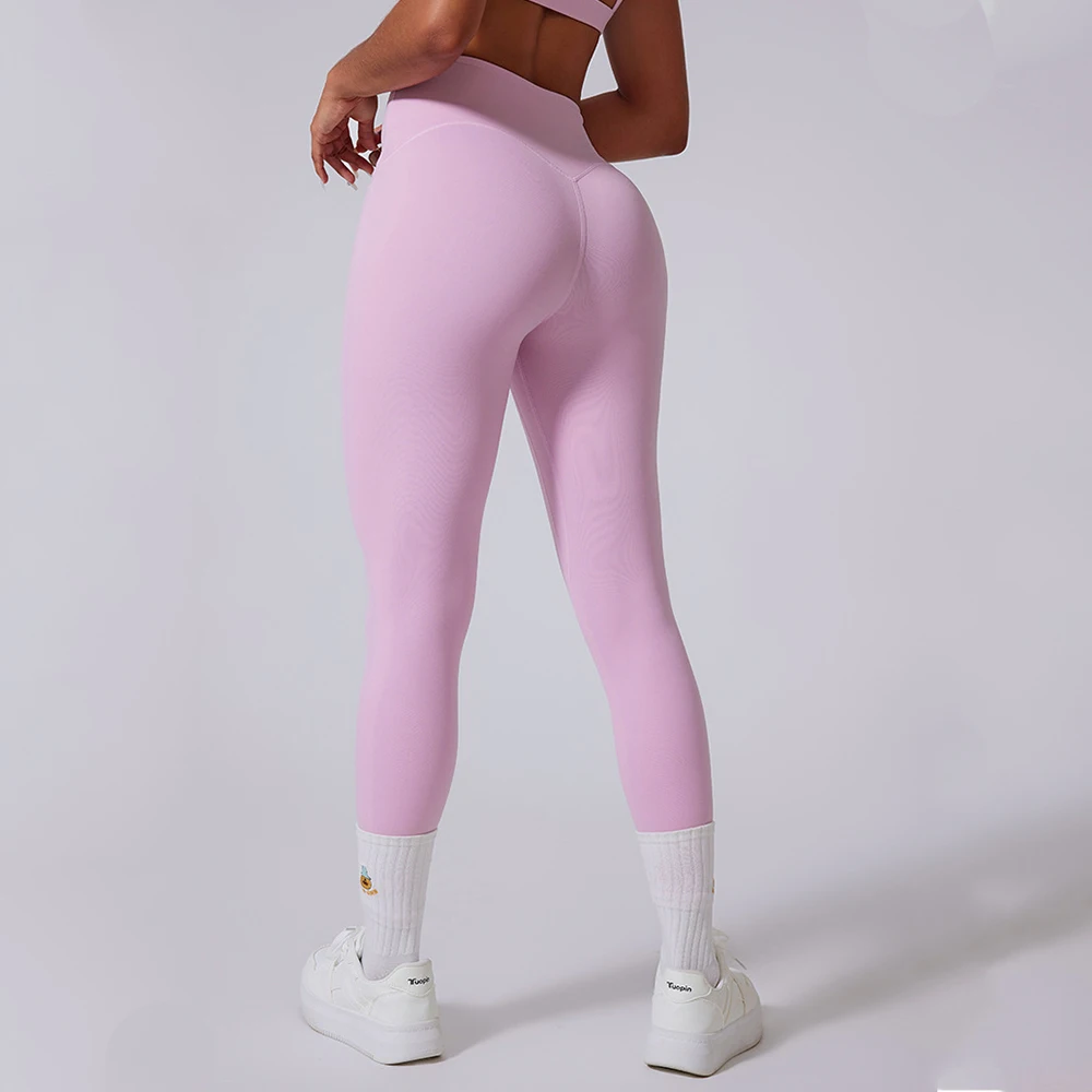 

Sports Legging New High Waist Women's Leggings Stretch Yoga Pants Tights Push Up Fitness Running Sportswear Solid Color Pants