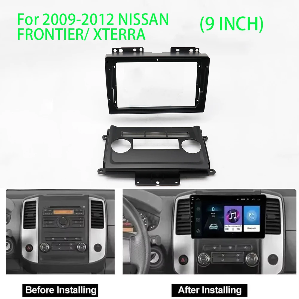 9 Inch Installation Double Din GPS Mp5 Plastic Panel Car Radio DVD Player Fascias Frame For 2009-2012 NISSAN FRONTIER/ XTERRA