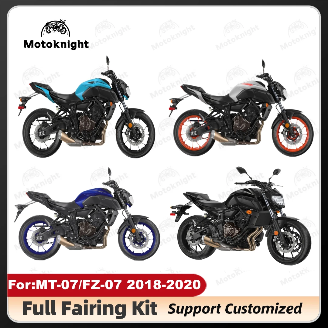 

Полный комплект обтекателей для мотоцикла, подходит для 22018-2020 Yamaha MT07 FZ07 MT-07 MT 07 2018 2019 2020, комплекты обтекателей