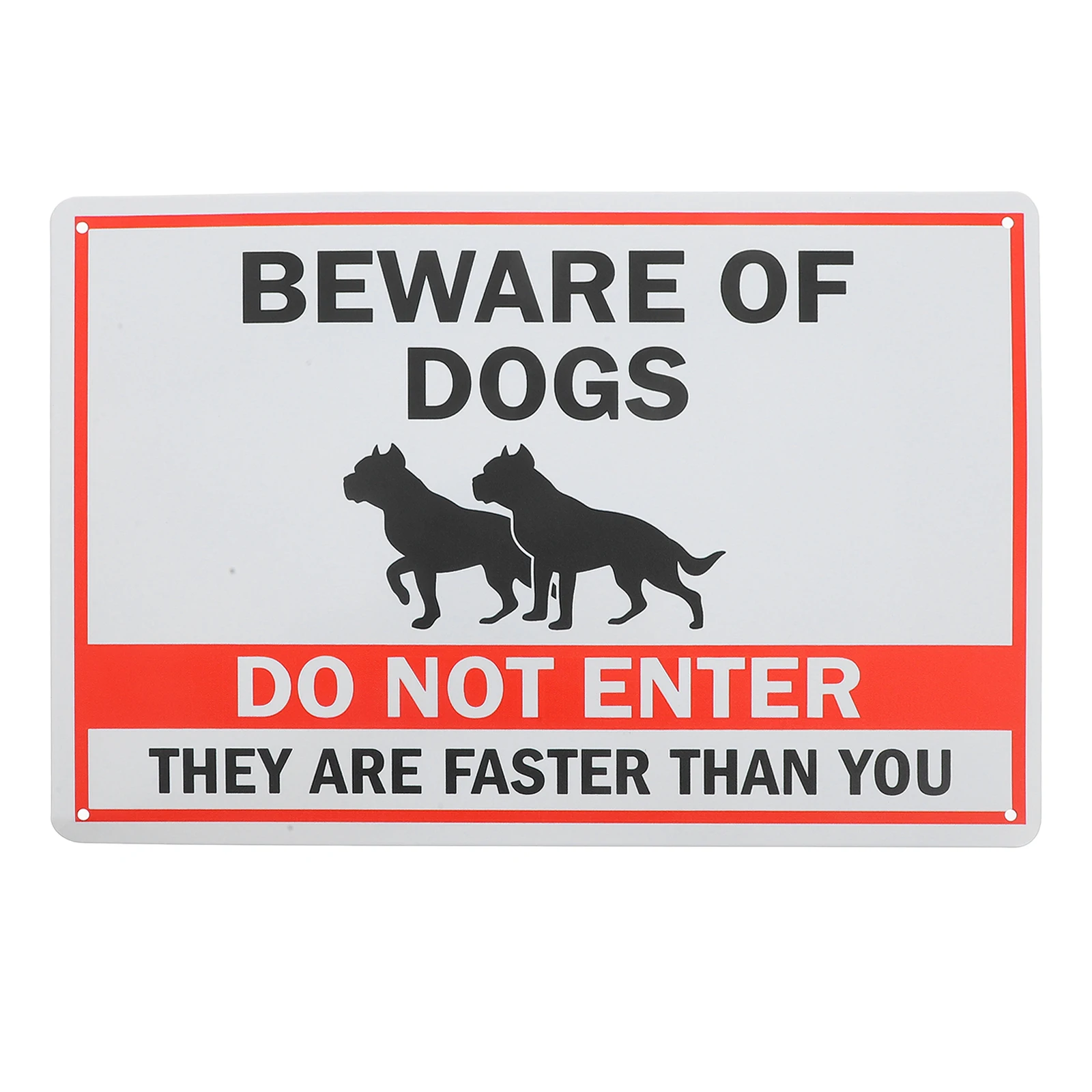 

Garden Decoration Beware of Dog No Trespassing Sign Indoor for Fence Iron Sticker
