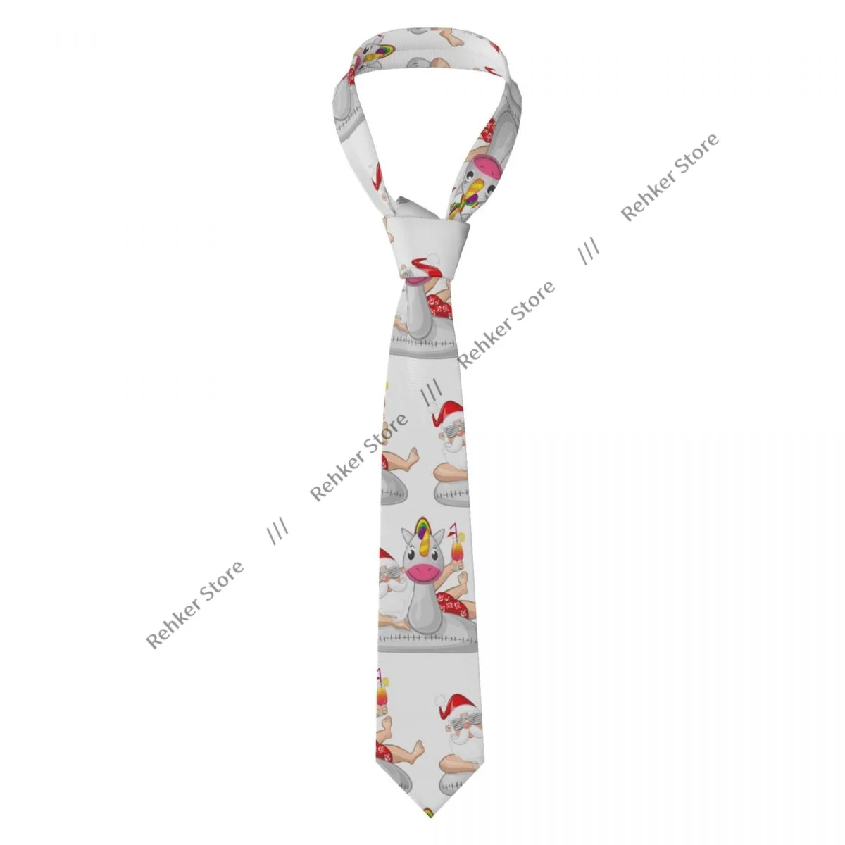 

Формальные узкие галстуки, классический мужской Санта-Клаус с единорогом, свадебный галстук, узкий джентльмен
