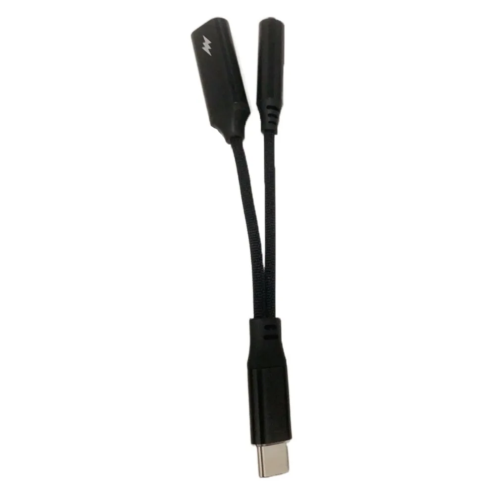 

PD 60 Вт адаптер USB C к 3,5 мм Универсальный многофункциональный разветвитель USB C 2 в 1 Высокоскоростной двойной адаптер типа C к AUX