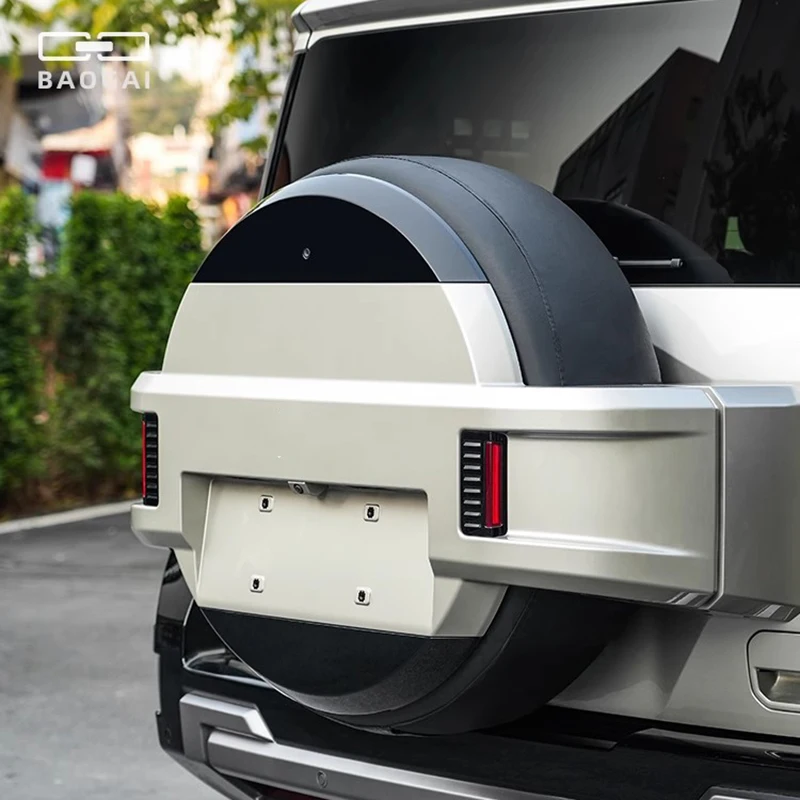 Автомобильный чехол для запасного колеса, задняя дверь, задний подвесной защитный чехол для шин, обновленные детали для BYD Leopard 8 2024 2025, модифицированные аксессуары