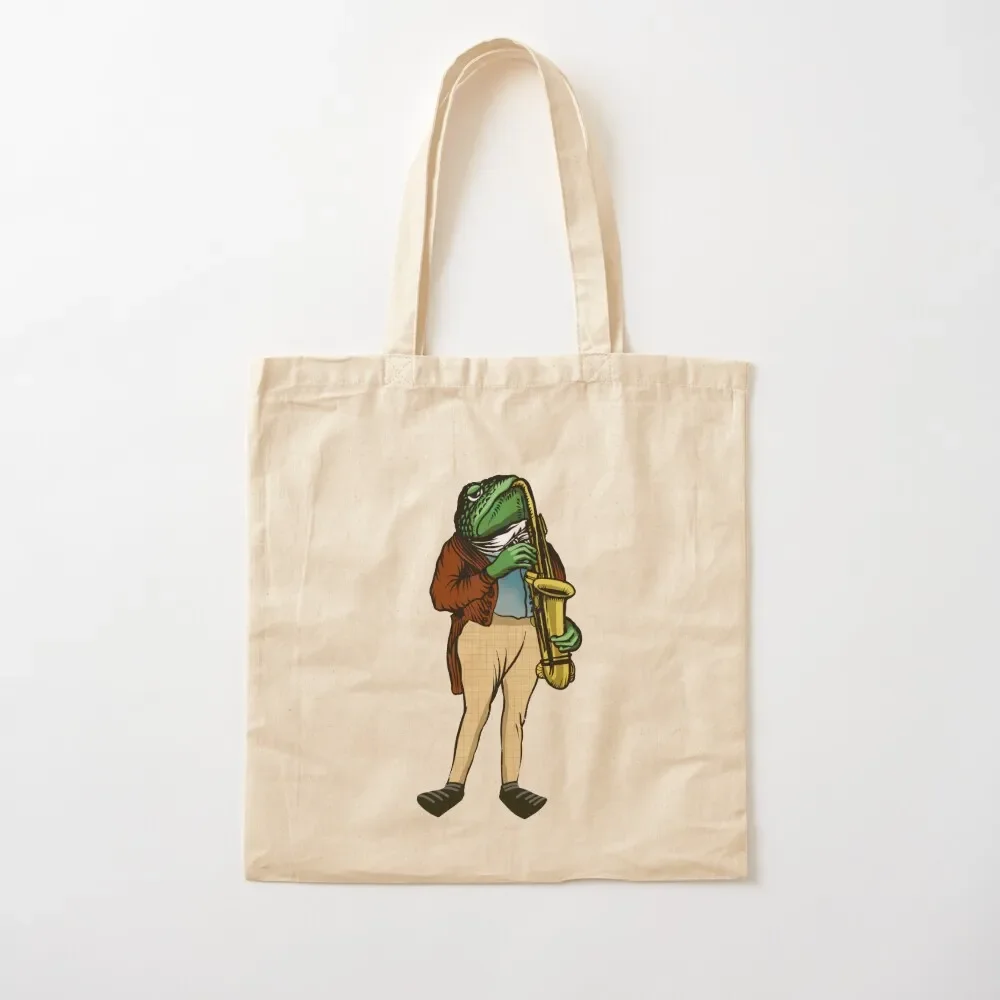 

frog musician Tote Bag Women's bags Canvas shoulder bag Women's handbag supermarket folding bag