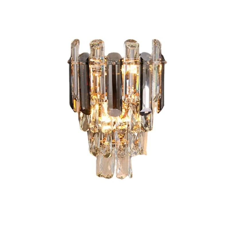

Light luxury bedroom wall lamp living room crystal wall lamp hotel engineering villa decoration interior