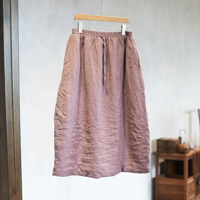 Vintage Solide A-Linie Röcke für Frauen Warme Fleece Gefüttert Lose Mittlere Länge Casual Halb Rock Winter Koreanische Vielseitig Hohe Taille