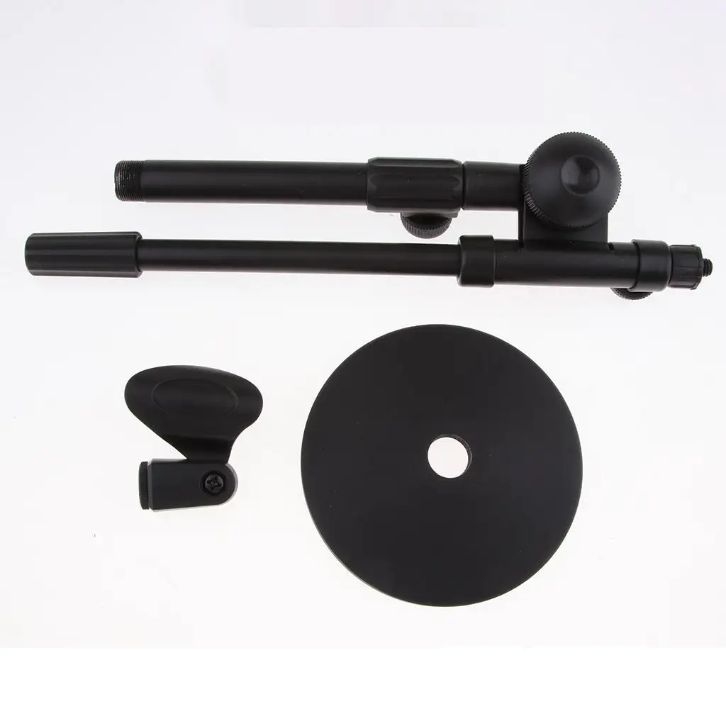 Universal Adjustable Tabletop Mic Holder 13inch ,Base Dia 5.12inch for Radio Broadcasting Studio,Stages, And TV Stations