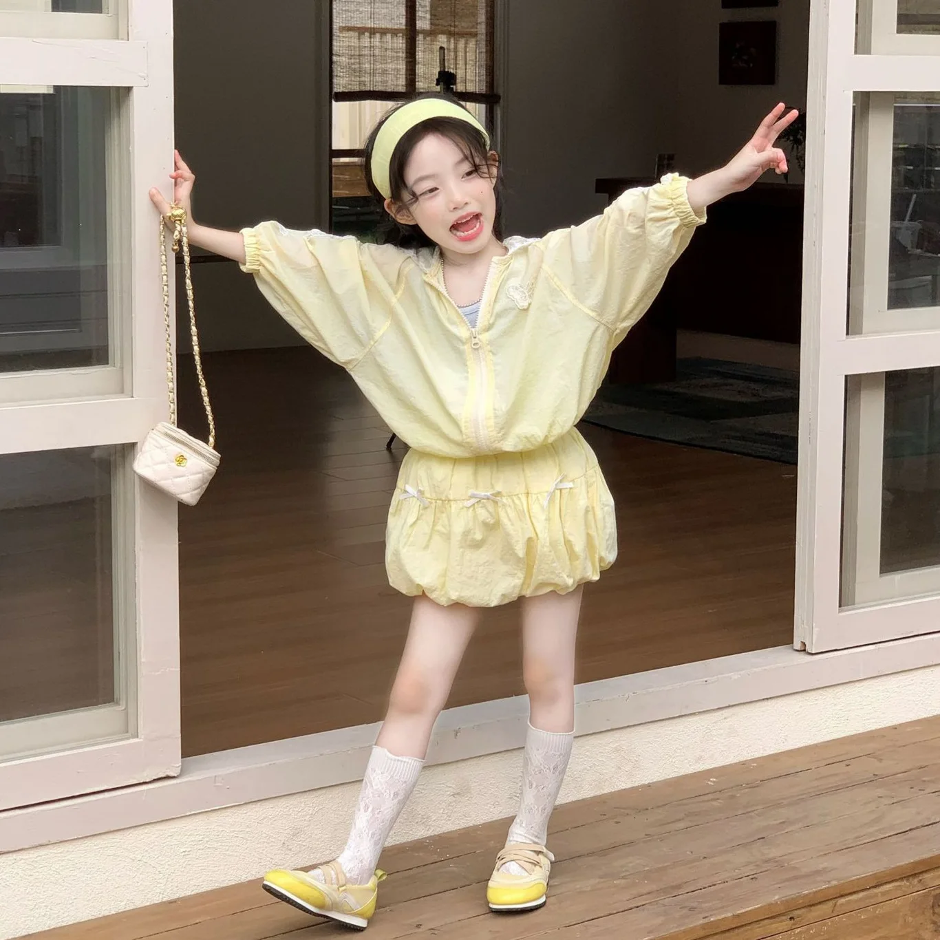 

Girls Coat Bud Skirt Set 2026 Spring and Summer New Versatile Two-piece Set