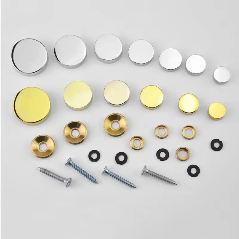 Brand New 500PCS/LOT Solid Brass Advertising Nails Screws Acrylic Glass Mirror Nails Caps DIY Fixing Decorative Cover Caps