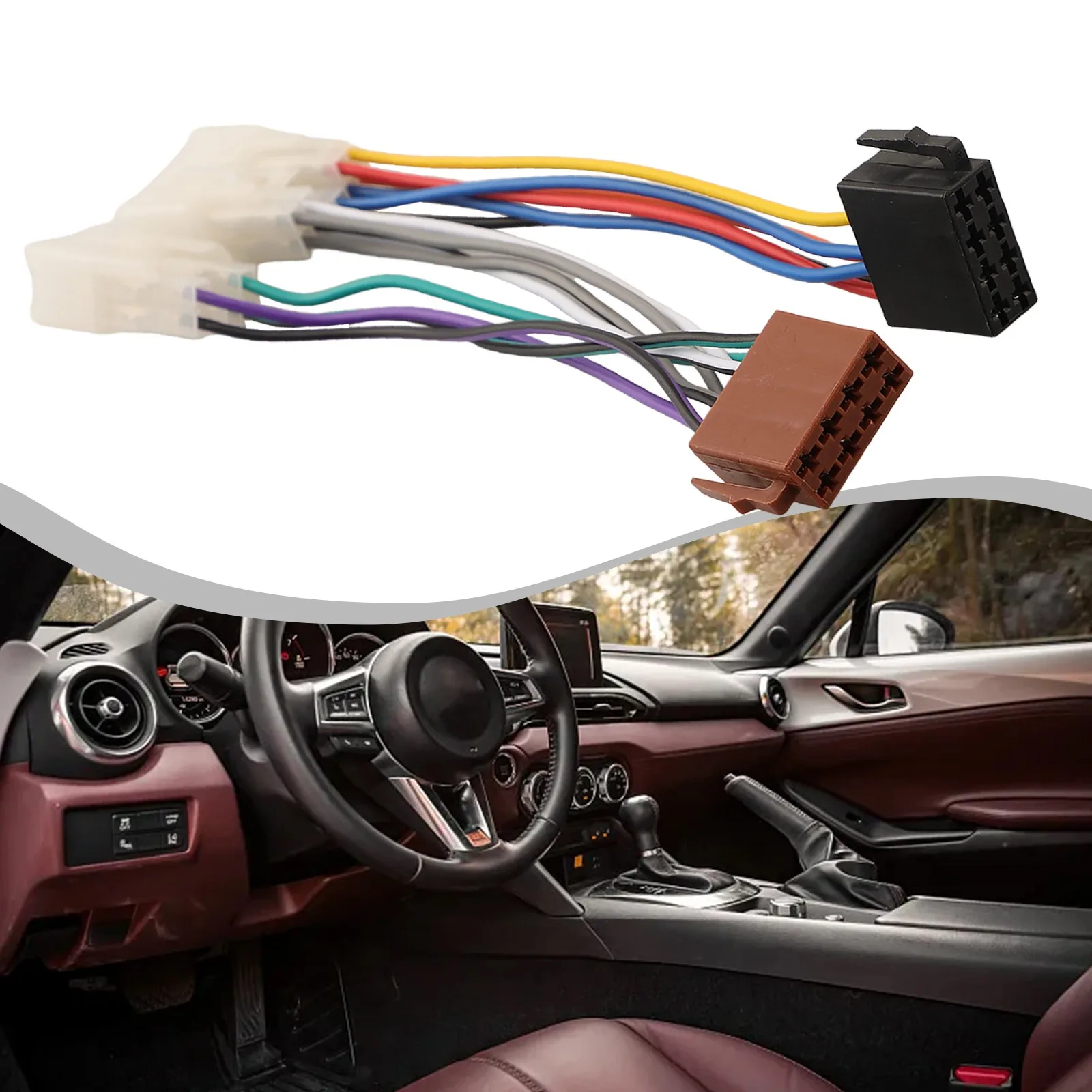 For Toyota For ISO Radio Car Radio Wiring Harness Car Stereo Radio Harness Easy To Use High Universality No Deformation