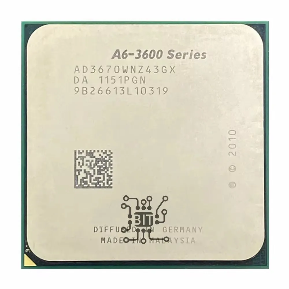 A6-Series A6-3670K A6 3670k 2.7 GHz Quad-Core CPU Processor AD3670WNZ43GX Socket FM1