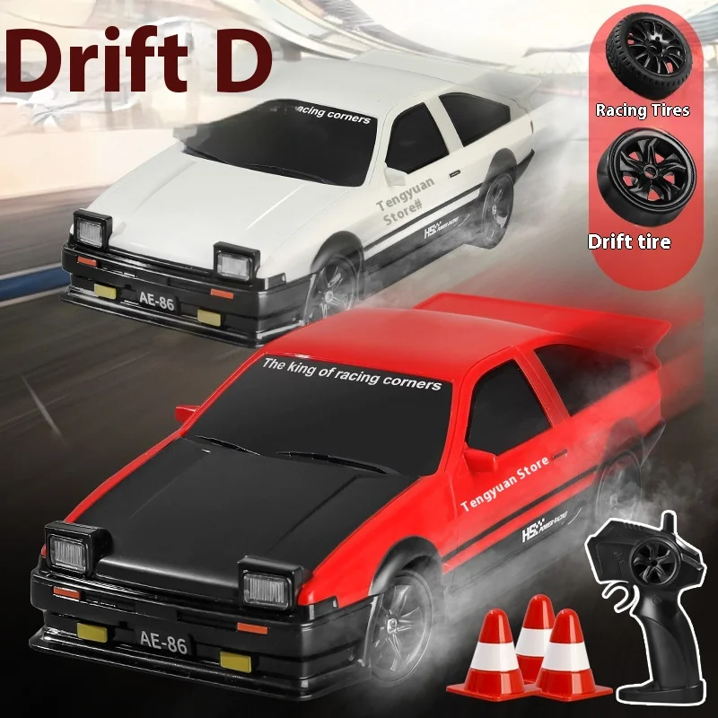 Rc Remote Control Drift Car Ae86 High-Speed Four-Wheel Drive Racing Car Charging Sports Car Model Children'S Toy