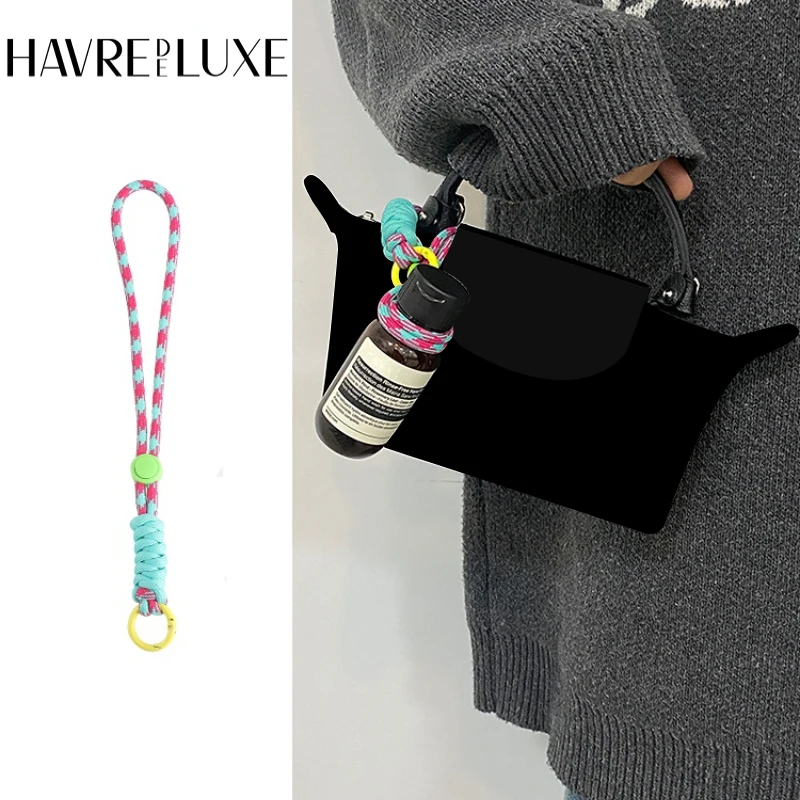 Tasche Lanyard für Long champ Mini Hand Eliminierung gewebte Farbe Seil Anhänger Hands eil Schlüssel anhänger Zubehör