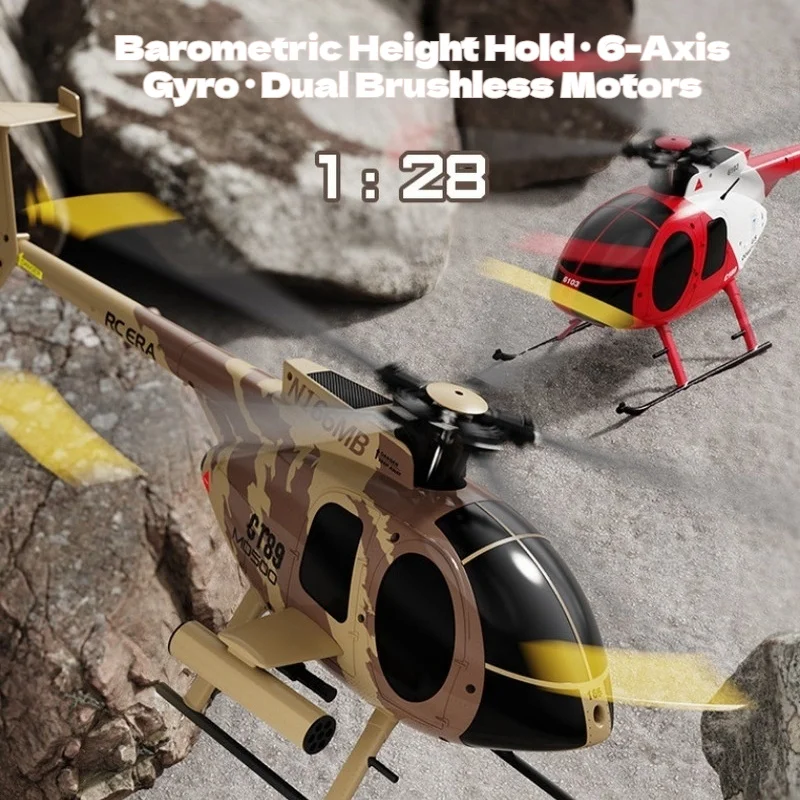 Ferngesteuerter Hubschrauber, bürstenloser Motor im Maßstab C189, vierkanalige Simulation, leuchtende Version, doppelter bürstenloser Rc-Hubschrauber