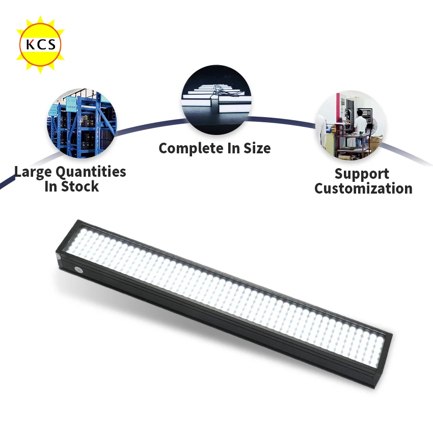 KCS 24V 롱 스트립 라이트 검사 LED 롱 스트립 라이트 소스 감지 인식 램프 DC24V 길이 225MM