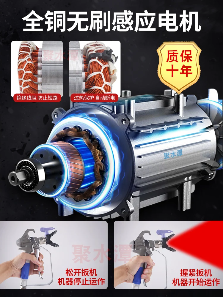 

Jushuitan Airless Spraying Machine Latex Paint Special Paint Coating Small Electric High Pressure Plunger Spraying Machine