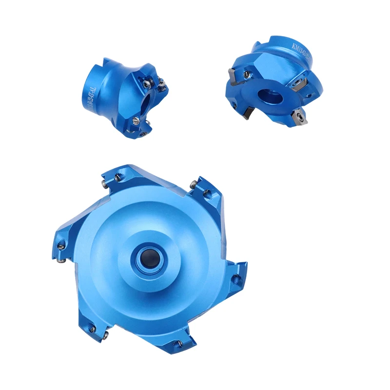 KM12 45° CNC Face Mill Cutter, Lightweight Aluminum Milling Cutter Head, High Gloss Aluminum Machining, SEHT1204 Insert