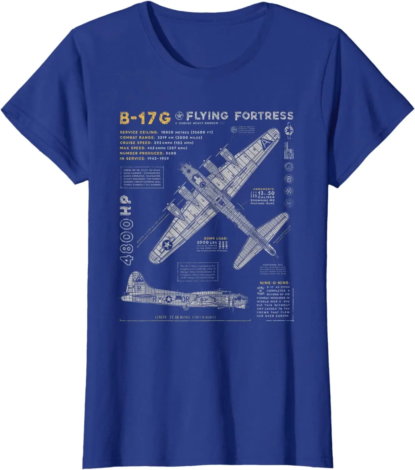 B-17 Flying Fortress WW2 B-17G Bomber Men T-Shirt Short Sleeve Casual 100% Cotton O-Neck Summer T Shirts harajuku men\'s t-shirts