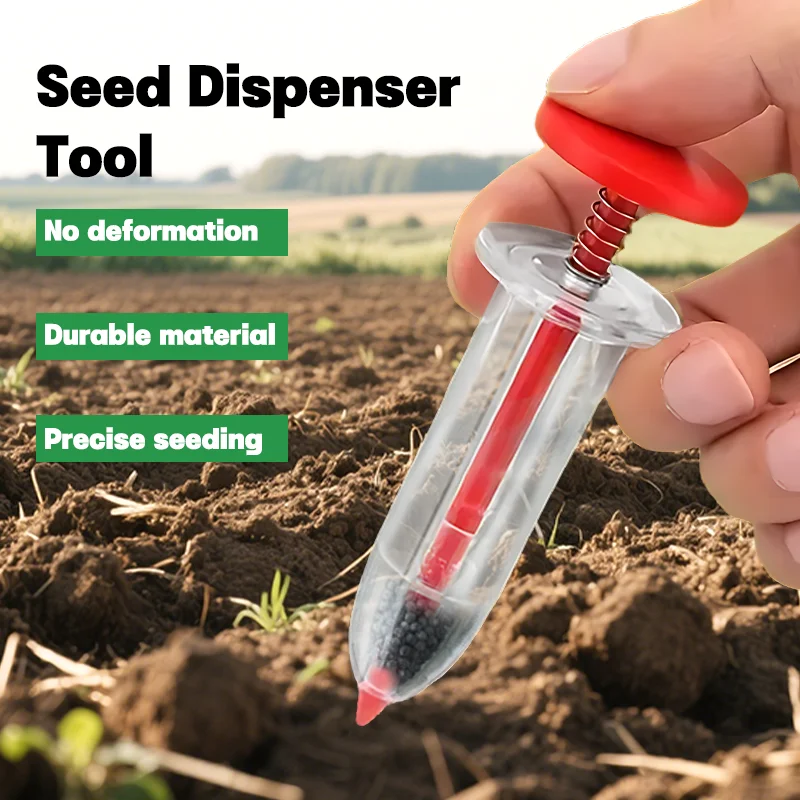 1pc Seed Sower Dispenser, Handheld Manual Seeder for Garden, Adjustable for Pot & Vegetable Bed