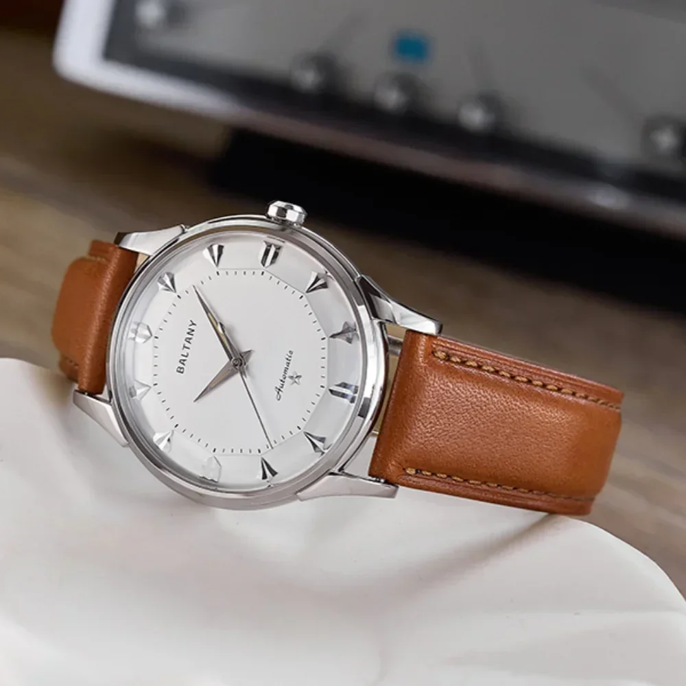 Baltany 2025 Neue Männer Mechanische Uhr 9039 S4090 Klassische 38,5mm Luxus Lederband Wasserdicht 50 m Business Reloj Hombre