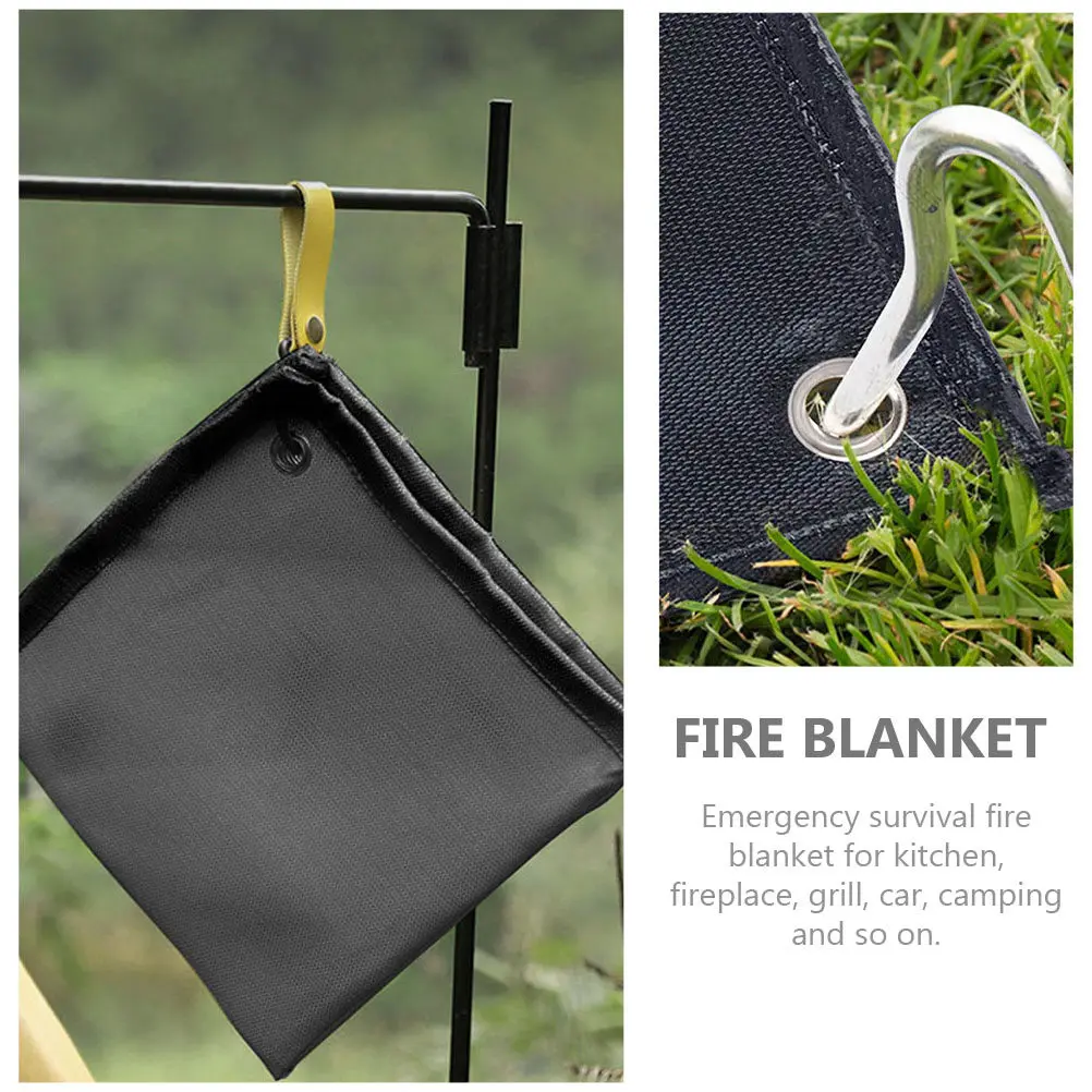 Fireproof Fiberglass Blanket Heat Resistant Fire Blanket for Kitchen Camping Grill Outdoor Multi Function Insulation Mat