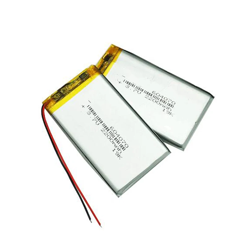 

604070 2200mah 3.7V Lithium Polymer Battery For Power Bank Tablet PC MID Recorder Navigator Rechargeable Li-polymer Batteries