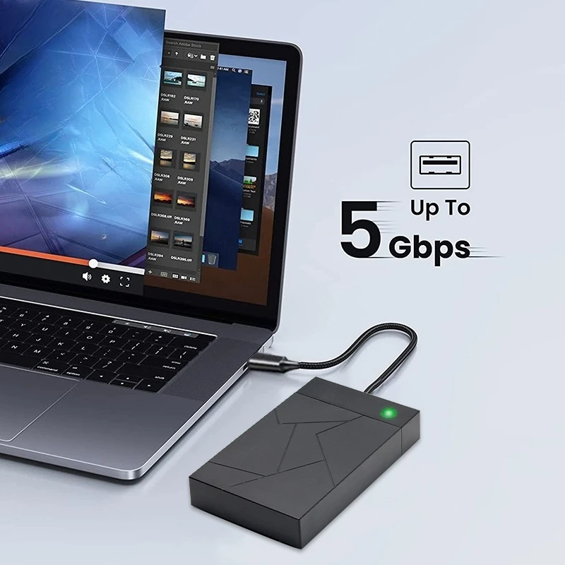 HDD Case 3.5 2.5 SATA to USB 3.0 Adapter External Hard Drive Disk Enclosure for 3.5 SSD Disk 450Mb/s 18TB HDD Box Case