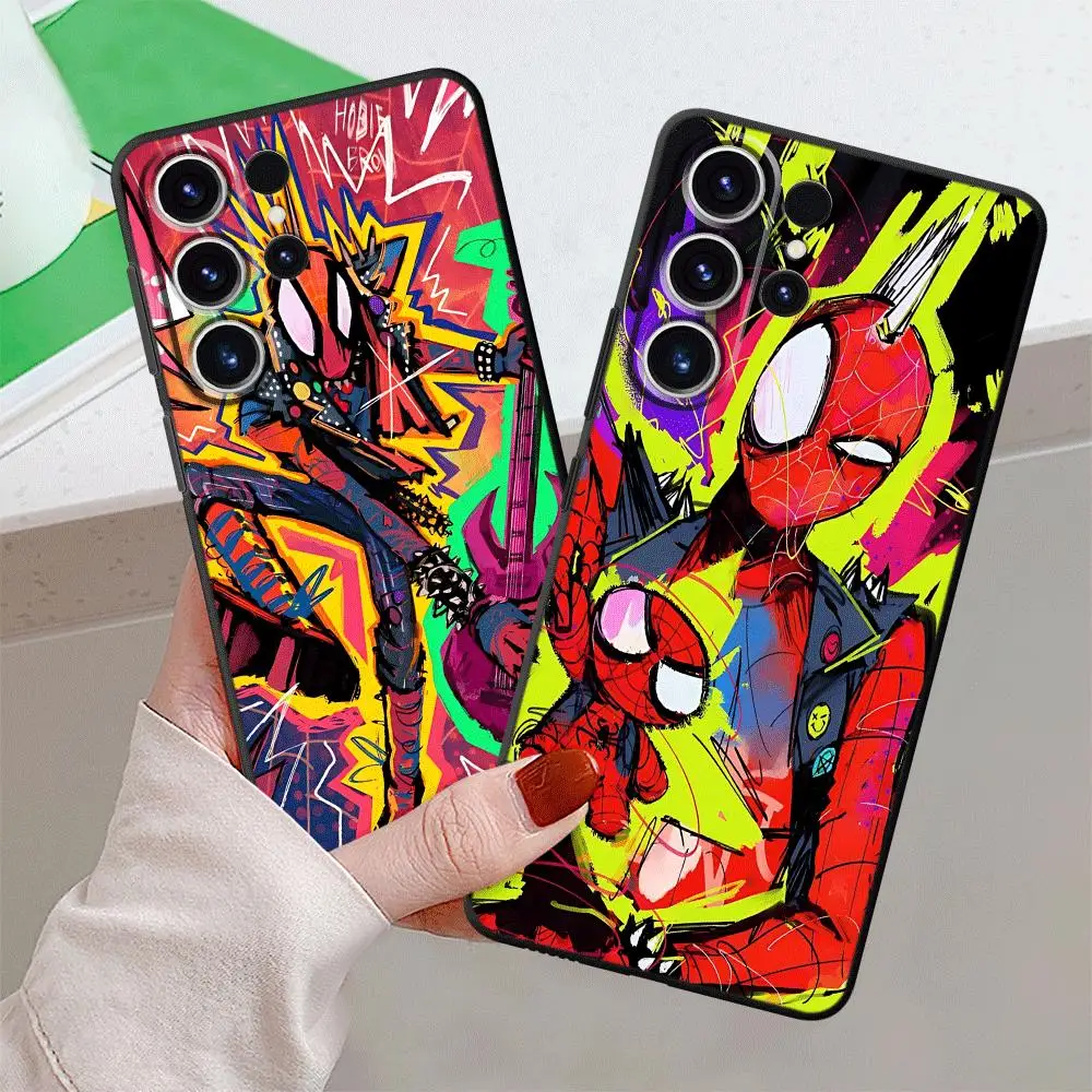 حافظة هاتف مارفل سبايدر مان بانك ، حقيبة سوداء ، S23 Plus ، 5G ، S20 FE ، 5G ، S22 Ultra ، S10 Lite ، S21 FE 5G ، S10 Plus