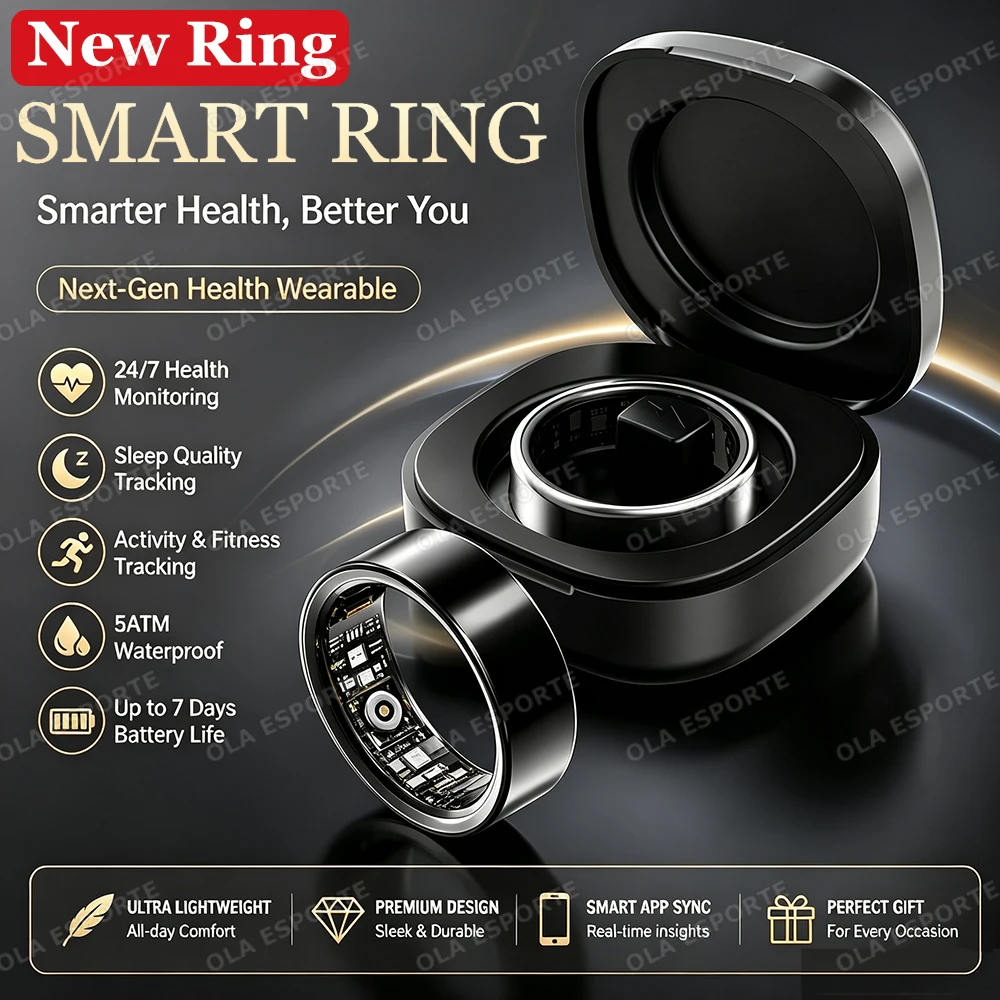 Gestures Control Walking GPS Motion Smart Ring 2026 Women's Heart Rate Sleep Monitoring Outdoor Sports IP68&5ATM Men's Smartring