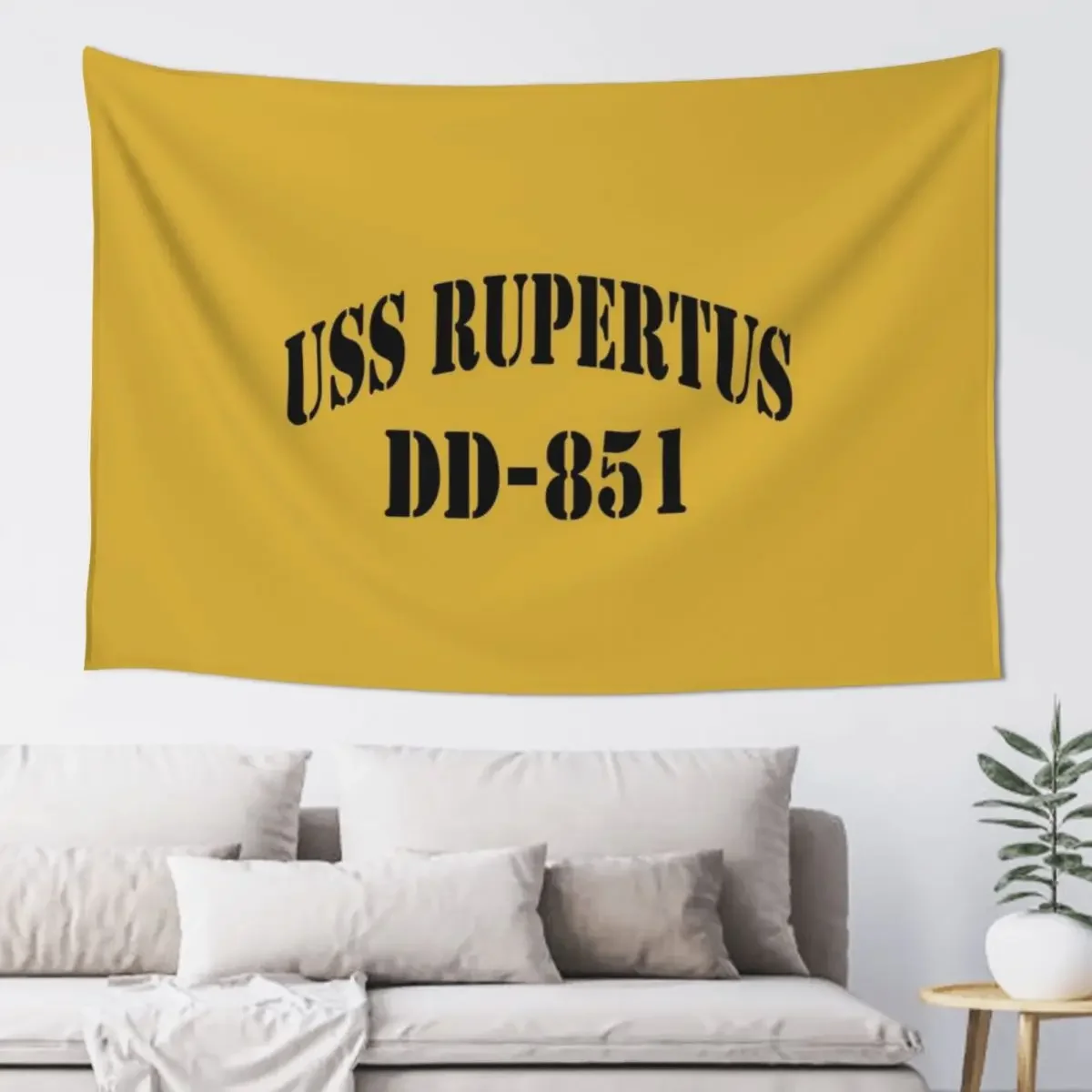 

USS RUPERTUS (DD-851) SHIP'S STORE Tapestry Room Decoration Korean Style Luxury Living Room Decoration Tapestry