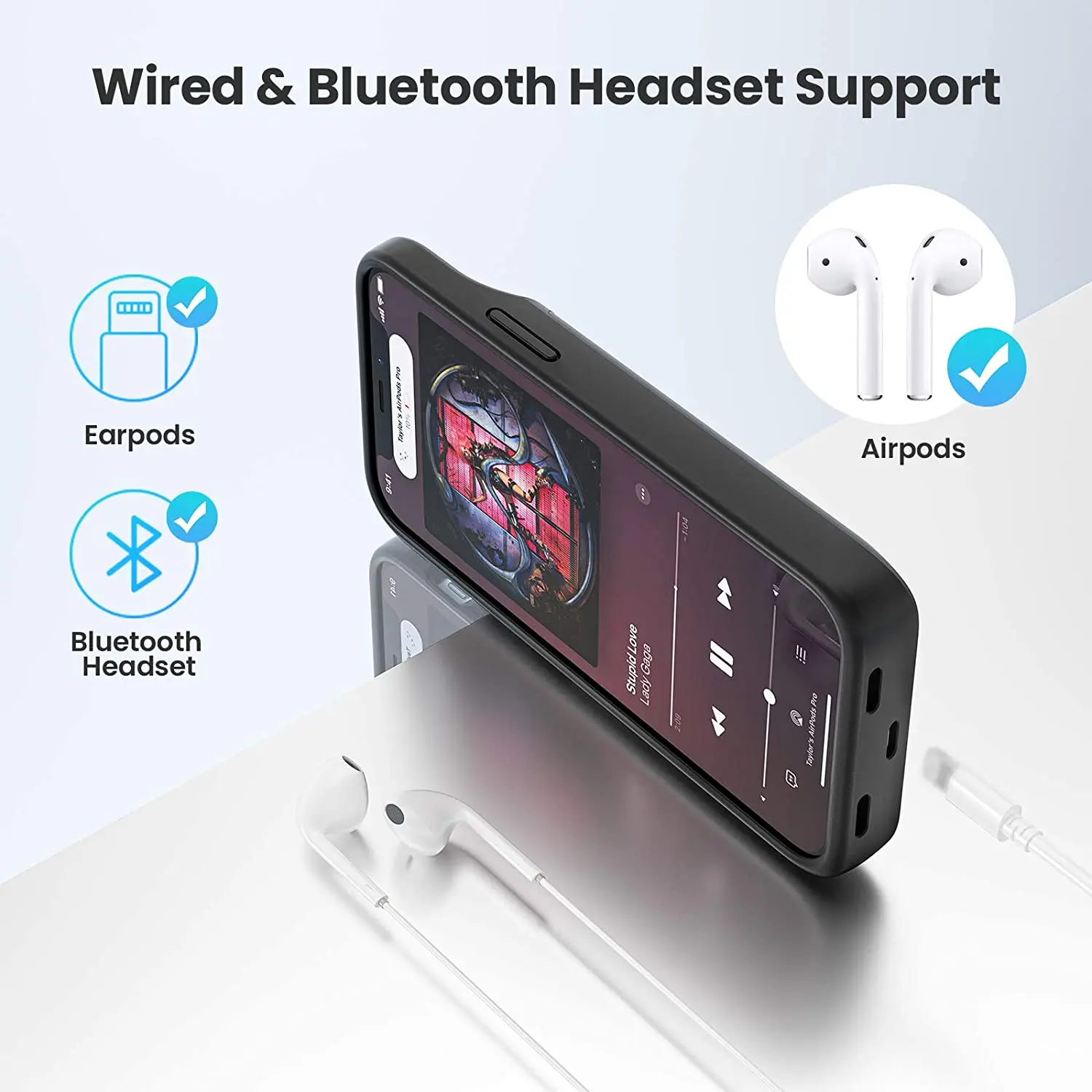NEWDERY 4700mAh Battery Case for iPhone 12 Mini Portable Rechargeable Battery Pack for iPhone 13 Mini Battery Power Case