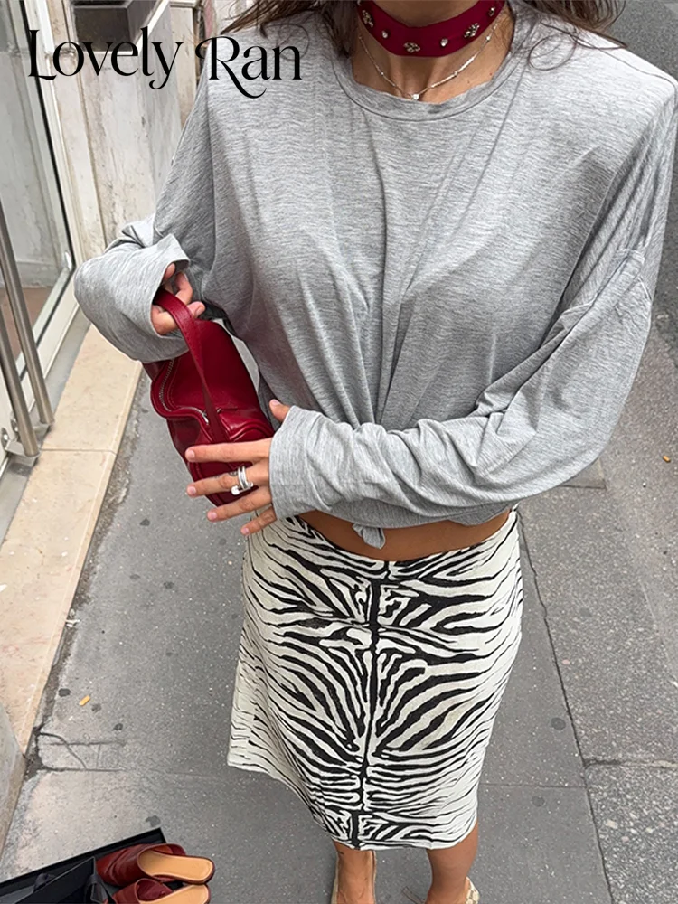 Fashion Women Zebra Printed Skirt High Waist Long Skirt And Halter Sleeveless Female Tank Chic Lady High Street Clothes Autumn